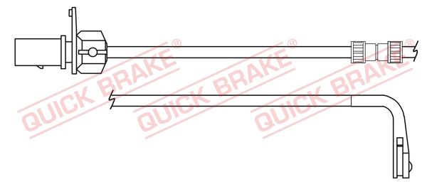 QUICK BRAKE įspėjimo kontaktas, stabdžių trinkelių susidėvėjim WS 0391 A